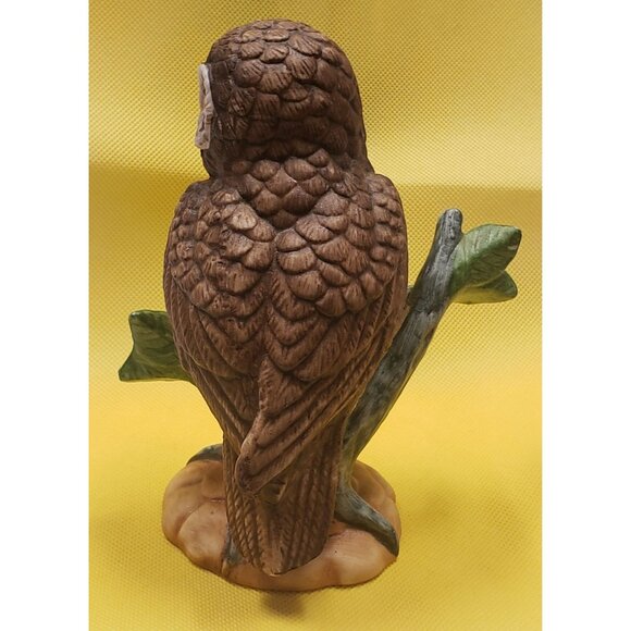 Vintage UCG Taiwan Owl Figurine On Tree Branch - Picture 5 of 11